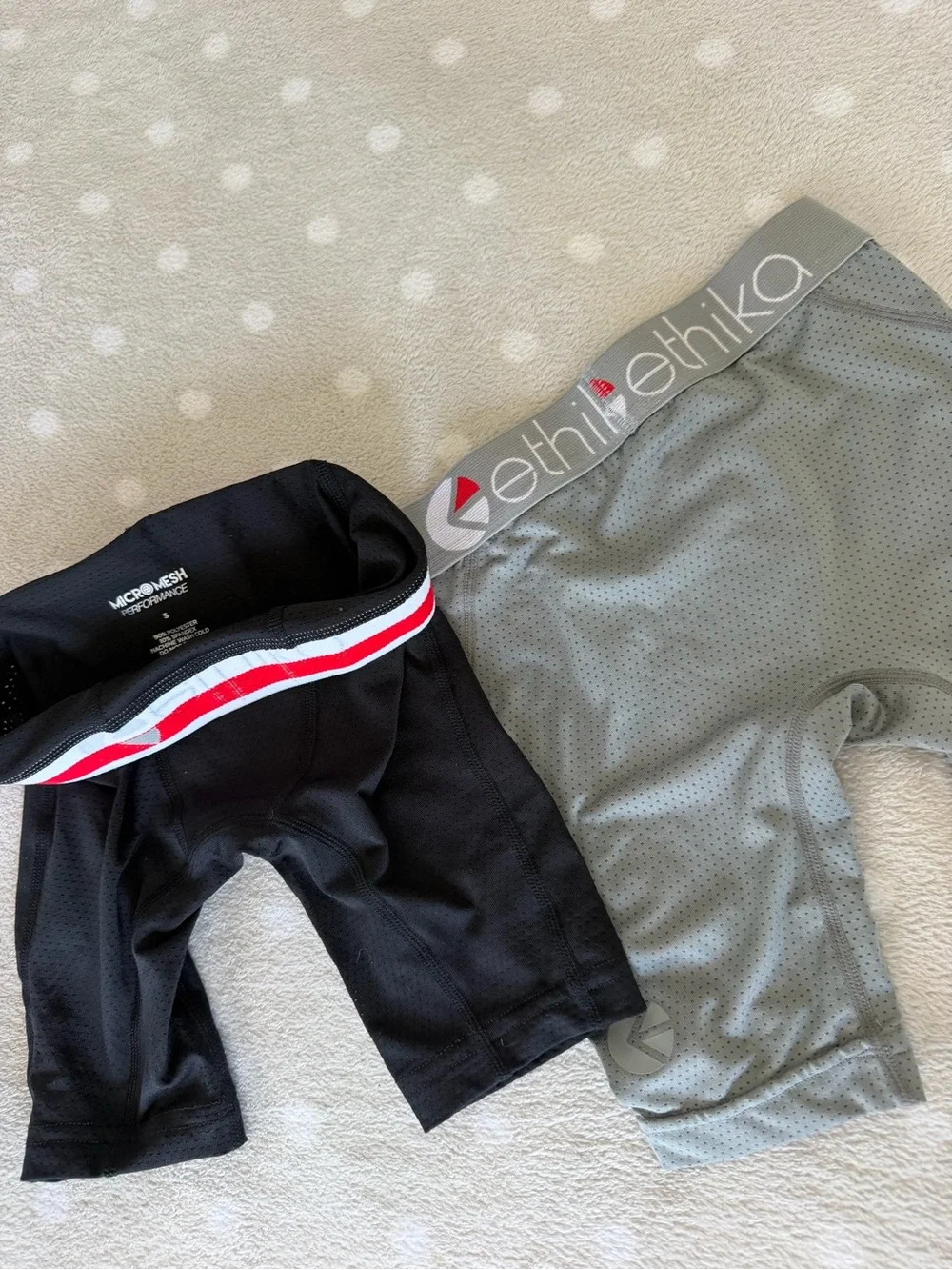 ethika Men's Perforated Boxer Briefs - Black & Light Gray